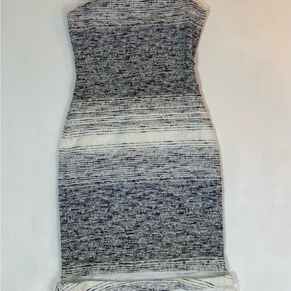 Badgley Mischka Silver Sheath Cocktail Dress Runway Vintage - Picture 3 of 8
